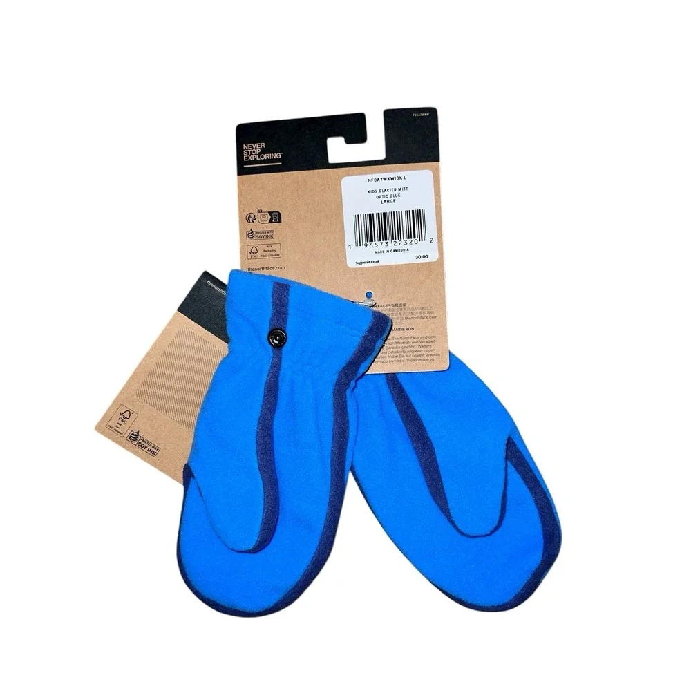The North Face Kids' Glacier Mittens Large Optic Blue